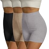 VIVISOO Womens Underwear Boyshorts Ribbed Boxer Briefs Anti Chafing Soft Biker Shorts Plus Boy Short