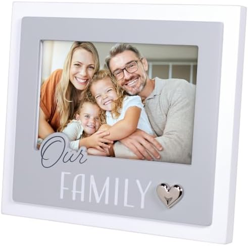 Malden International Designs Our Family 4x6 Picture Frame, White & Gray — 사진 5