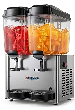 FSKEKU 36L Commercial Beverage Dispenser, Dual 18L Tanks, 300W