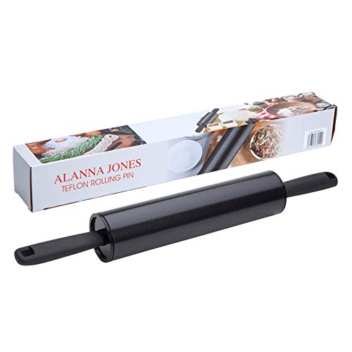 Non Stick Silicon Coating Rolling Pin Easy Grip Handle Dough Roller for Pizza Biscuit Bread Pastry