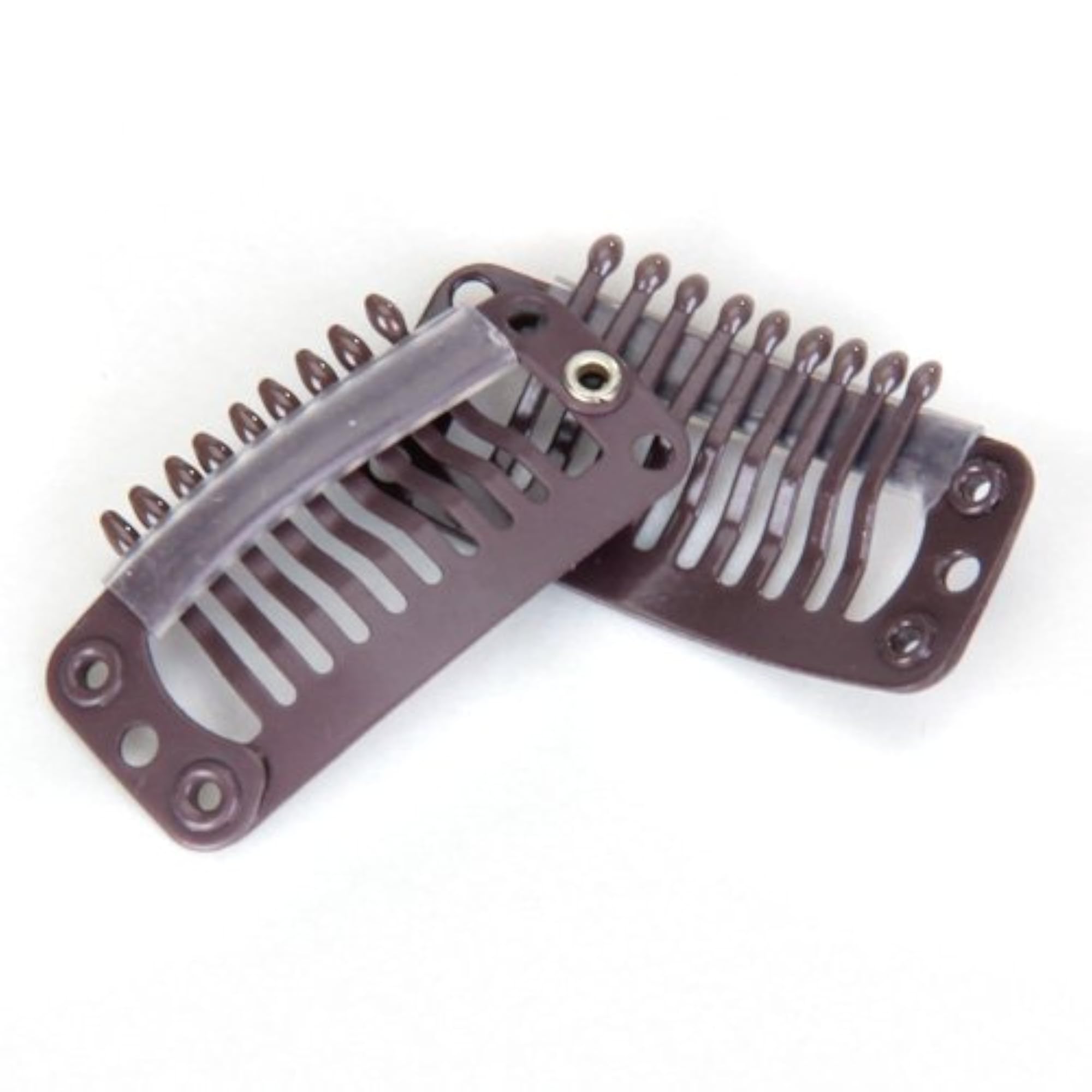 20pcs Snap Clip for Hair Extension Wigs Weft, Brown
