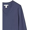 Amazon-Essentials-Womens-100-Cotton-Long-Sleeve-V-Neck-Sweater Amazon Essentials Women's 100% Cotton Long-Sleeve V-Neck Sweater, Navy, Large
