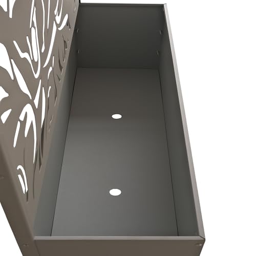Oakland Living 6 ft. X 4 ft. Grey Freestanding Metal Privacy Screen Room Divider with Flower Box by Oakland Living - Image 6