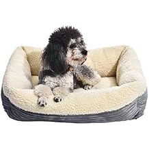 Amazon Basics Anti-Slip Self-Warming Pet Bed For Cat or Dog, Rectangle, Grey, 24"L x 20"W x 7"H