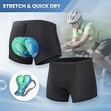 Sillictor Padded Cycling Shorts Men 9D Gel Cycle Shorts Mens Mountain Bike Shorts for Men Mesh Quick Dry Motorcycle Biking Cycling Undershorts Breathable Bicycle Underwear Liner 001F Turquoise M - Image 2