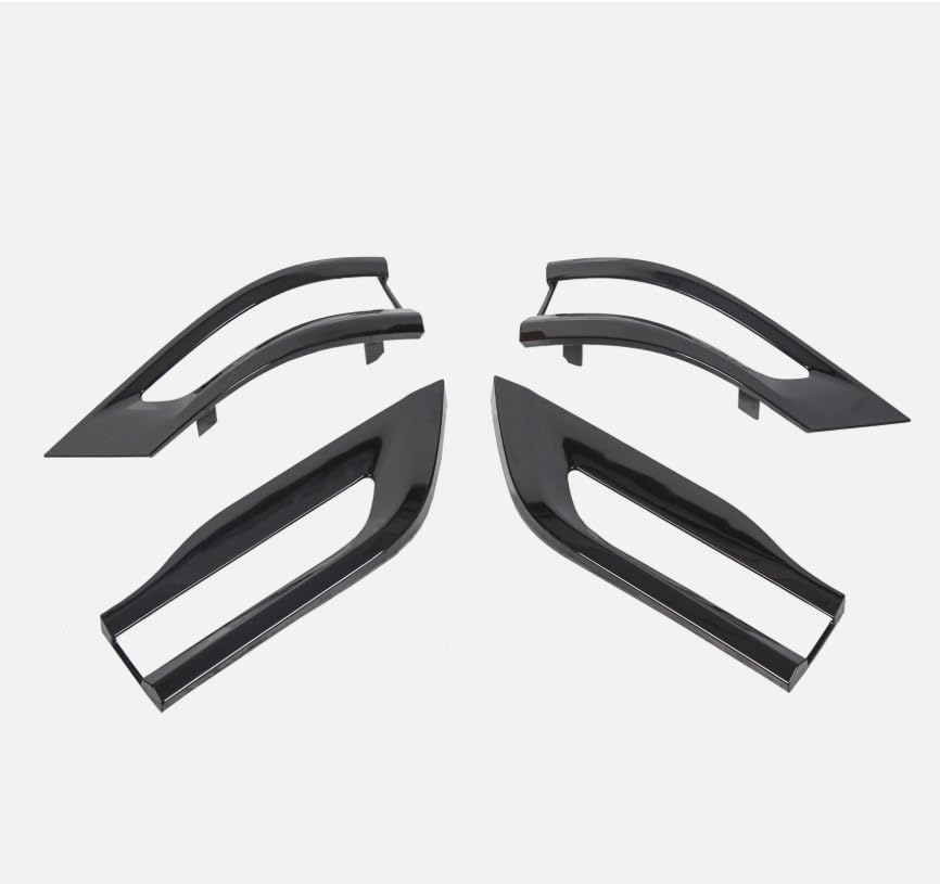 2014-2021 Grand Cherokee Gloss Black Tail Light Lamp Cover Trim Bezel, Replacement for Jeep OEM