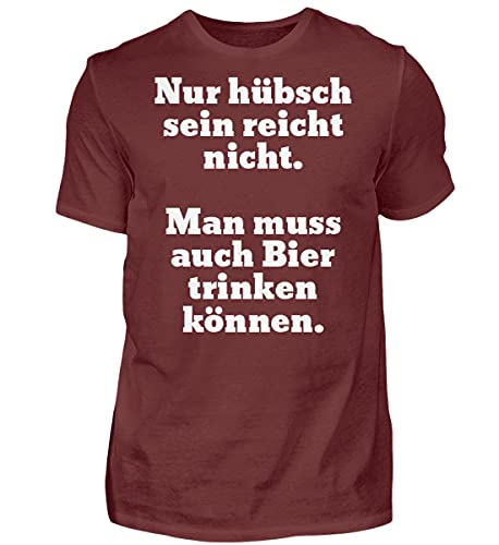 T-Shirt Homme Bière Haut de Gamme en coton premium rouge arborant une coupe élégante en taille XXL