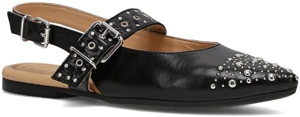 Frye Heather Slingback Studded Shoes, Stylish Flats-Sandals for Women, Chic Studded Design, Comfortable Footwear for Everyday Wear