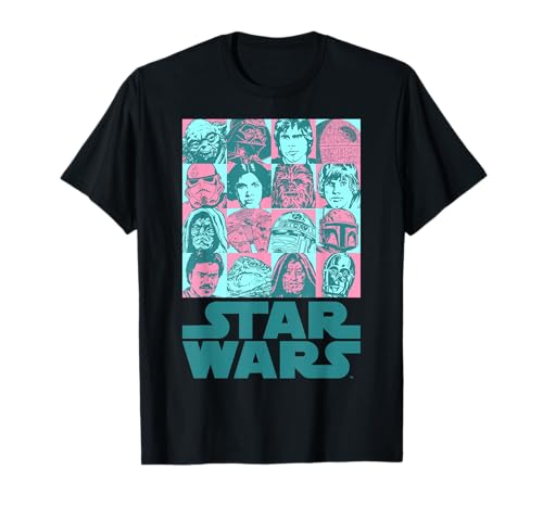 T-shirt Star Wars Pop Art avec logo panel pour fan de culture geek