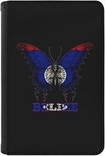 Belize Belizean Butterflies Flag Passport Holder Cover Wallet Case Novelty PU Leather with Card Slot Travel Accessories Protector for Women Men