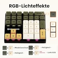 Sikai Mechanisches Numpad - Roter Schalter(Red Switch) - USB A Kabelgebunden - 33 Tasten RGB Keypad - Numeric Keypad - Zifferntastatur für Laptop Desktop PC Notebook (Schwarz) – Ansicht 5