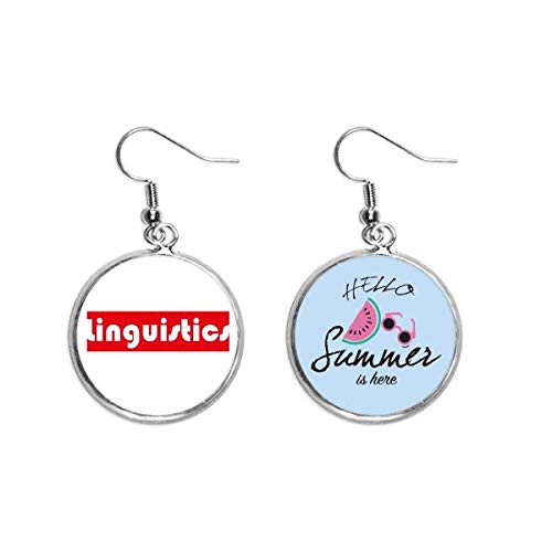 Pendiente de sandía de gota rojo para verano con diseño grande y ligero
