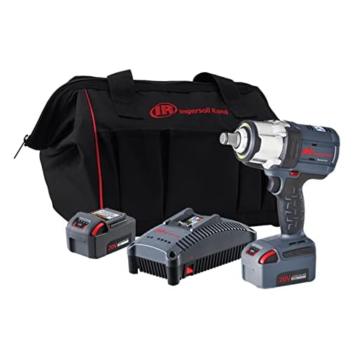 Ingersoll Rand W7172-K22 3/4" Impact Wrench and 2 Battery Kit, 4 Power Modes, Brushless Motor, 1500 ft-lbs Nut Busting Torque, 1000 ft-lbs Max Torque, LED Light Ring, Gray