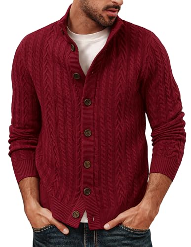 Cardigan à manches longues pour homme au bureau ou en weekend décontracté