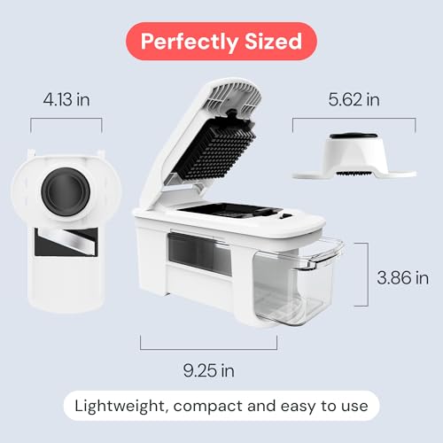 Fullstar XL Vegetable Chopper & Mandoline Slicer – Vegetable, Onion, Potato, Food, Veggie & Fruit Slicer, Dicer & Spiralizer with Pull-Out Catch Tray, Kitchen Gadgets & Gifts (11 in 1, Black/White) by fullstar - Image 9