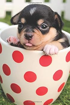 Pup in a Cup in a Pup Lined Journal and Notebook : 200 6x9 Pages Perfect for Kids, Students and Writers