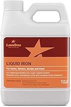 LawnStar Liquid Iron (32 OZ) for Plants - Multi-Purpose, Suitable for Lawn, Flowers, Shrubs, Trees - Treats Iron Deficiency, Root Damage & Color Distortion – EDTA-Free, American Made