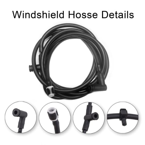 Image of Windshield Washer Hose Jet fluid Spray Nozzles repair kit Compatible with Ford 2011-2016 F250 F350 F450 Super Duty BC3Z-17K605-B BC3Z-17603-A Windshield Washer Hose