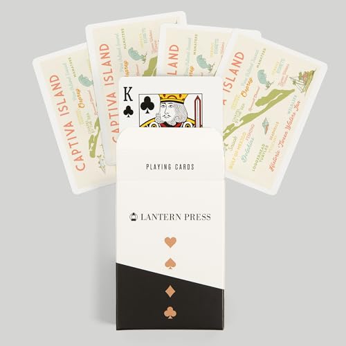 Lantern Press Captiva Island, Florida, Naipes Póker 52 Cartas miniatura 6