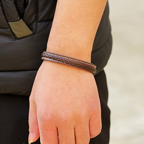 Diamondo Woven Leather Bracelet Women Mens Cowhide Leather Braided Alloy Wristband #TOP1