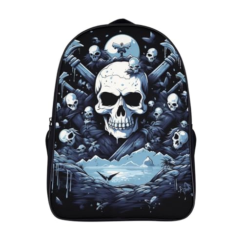 Sac à dos école primaire style skull idéal pour la rentrée et le pique-nique