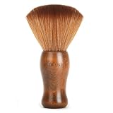 KLDKUST Large Neck Hair Duster Brush, Soft Barber Face Cleaning Hairbrush Nylon Hair Wooden Handle Cutting Kits