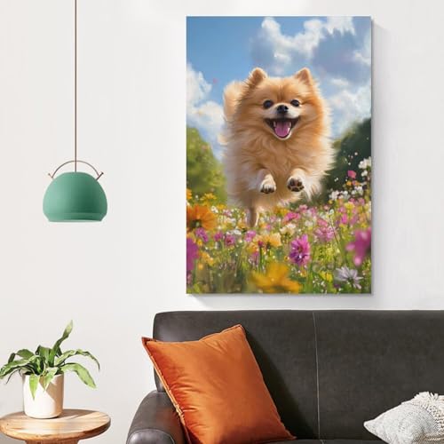 Pinturas murales de Pomerania y cuadros decorativos para salón, póster lienzo 50x75cm 4
