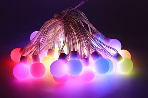 Loamlin 29.5Ft Dream Color Led Round Ball String Lights - Rgb Addressable Individually Led Strip, Ip67 Waterproof Bluetooth App Control Outdoor/Indoor String Lights For Balcony, Backyard, Party #TOP7