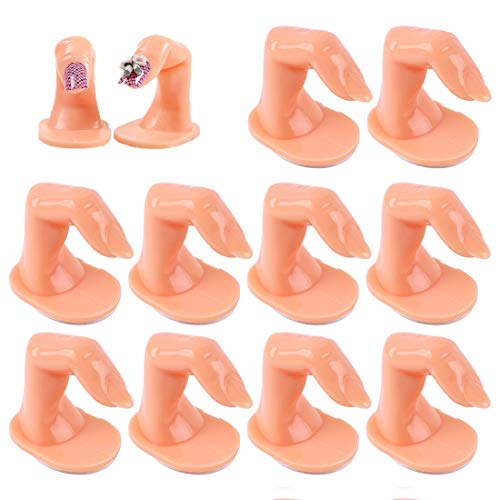 Ebanku 10pcs Practice Fingers Training, Nail Manicure Training Fingers Nail Practice Fingers Model, for Acrylic Gel Nail…