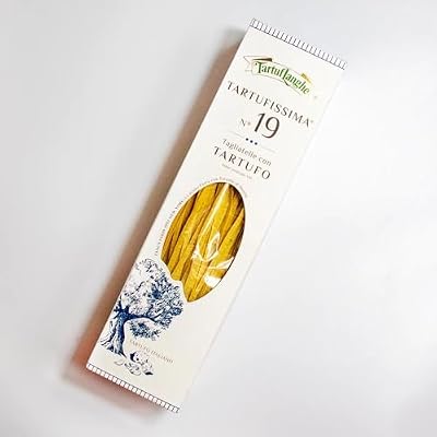 TartufLanghe Tagliatelle Pasta with Black Truffle Authentic Imported Italian Wide Egg Noodles, Egg Pasta for Truffle Dishes, Gourmet Specialty from Italy, Tartufissima N19-8.81 oz (Pack of 1)