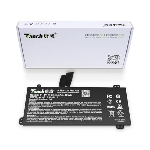 A31-M15 Laptop Akkus für Maibenben Xiaomai 6pro 6A 6S Plus Akoya E6247 11.4V 3740mAh 42W （Länge des Verbindungsstücks: 4,5 cm）