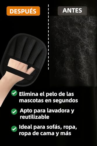 ZenithyrEn Quita Pelos Mascota 2 Piezas – Material Grueso Reforzado y Tecnología Electrostática Reforzada, Guante Quitapelos para Gatos y Perros - imagen 2