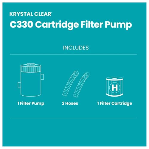 INTEX C330 Krystal Clear Cartridge Filter Pump for Above Ground Pools: 330 GPH Pump Flow Rate – Improved Circulation and Filtration – Easy Installation – Improved Water Clarity – Easy-to-Clean by Intex - Image 3
