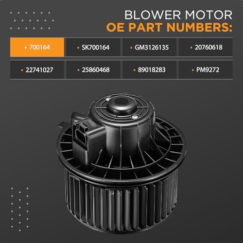 Image of HVAC Blower Motor 700164 Compatible with Chevy Silverado Avalanche Escalade Sierra 1500 Yukon XL Heater Blower for 20760618 89018283 PM2728 PM9272 15-81683 22741027 A /C Blower Motor Assembly