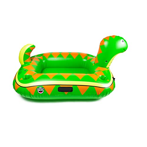 Floating Drink Cooler, Inflatable Snack and Beer Holder for Pool, Lake, or River, 46 qt Capacity, 4 Cup Holders, Easy Raft Attachment - Snake by BigMouth Inc - Used condition - Image 2