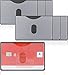 Produktbild WallTrust RFID NFC Blocker Hartplastik Schutzhülle  Kartenschutzhülle für Kreditkarten Ausweis Öffnung Oben, transparent matt, 6-Set