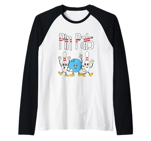 Pin Pals Bowlingkugel und Pins tanzende Meme Kawaii Bowler Raglan
