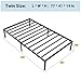 Allewie Twin Bed Frame, 14 inch Metal Platform Beds with Storage Space, No Box Spring Needed and Easy Assembly, Black
