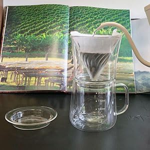 TaiLake Coffee Self Brewing Cup - Perfect for Single Serve Coffee - Experience the Art of One Cup Pour Over Coffee Maker(Vortex Filter Set)4