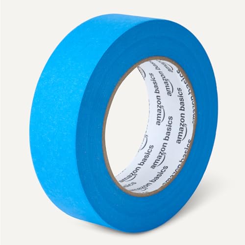 Amazon Basics Malerband, 3.6 cm x 55 m, 4er-Pack Rollen, Blau