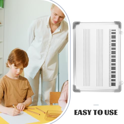 Tableau blanc effaçable à sec portée musicale double face pour école - 3