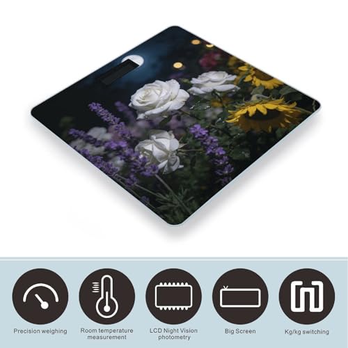 Báscula Digital para Baño Flowers at Night Alta Precisión miniatura 3