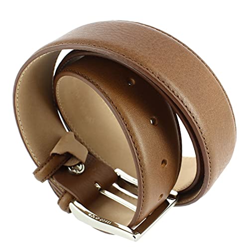 Ceinture classiques cuir véritable Robert Charles marron camel uni - 6