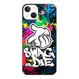 【Motif imprimé haute définition】 Le design swag or die est appliqué par impression UV directe pour des couleurs vives, une excellente netteté et une tenue longue durée. Un look unique qui fait ressortir votre Apple iPhone 13.