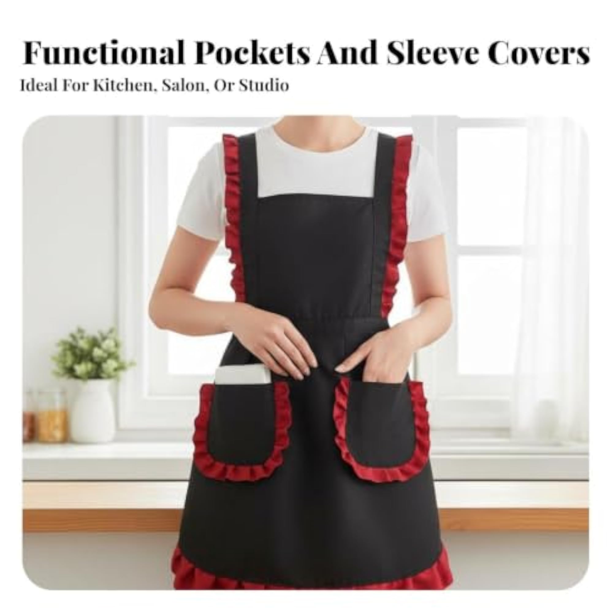Cute Breathable H-Back Waitress Apron for Work