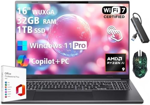 Acer Swift Go 16 AI Copilot+ PC Laptop,AMD Ryzen AI 9 465,AMD Rad...