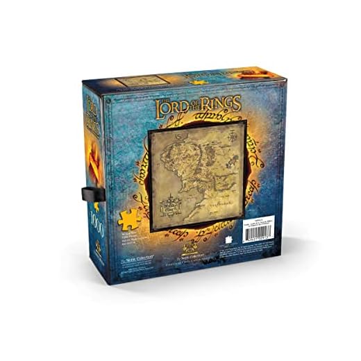 The Noble Collection-El Señor de los Anillos Mapa de la Tierra Media Rompecabezas (NN9472)