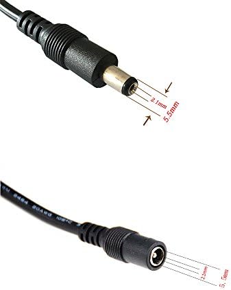 2pcs/ Pack black 1 Female to 3 male 5.5mm X 2.1mm CCTV DC Power Supply Splitter Cable DC Plug Extension Cable for Power Adapter 12v 1m dc extension