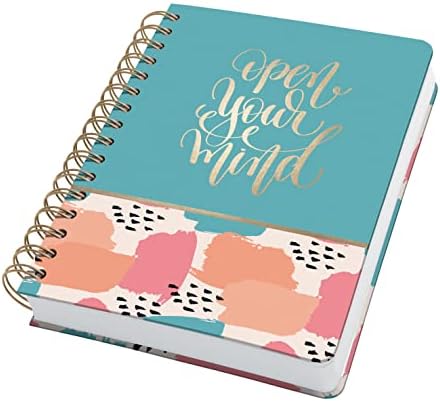 SIGEL JN611 Spiral notebook premium, A5, dotted, hardover, brush marks pattern, pastel/green/orange/pink - Jolie