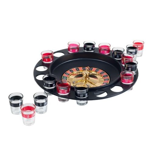 Trademark Poker Shot Roulette Casino Drinking Game, 2.75x11.5x11.5, Black
